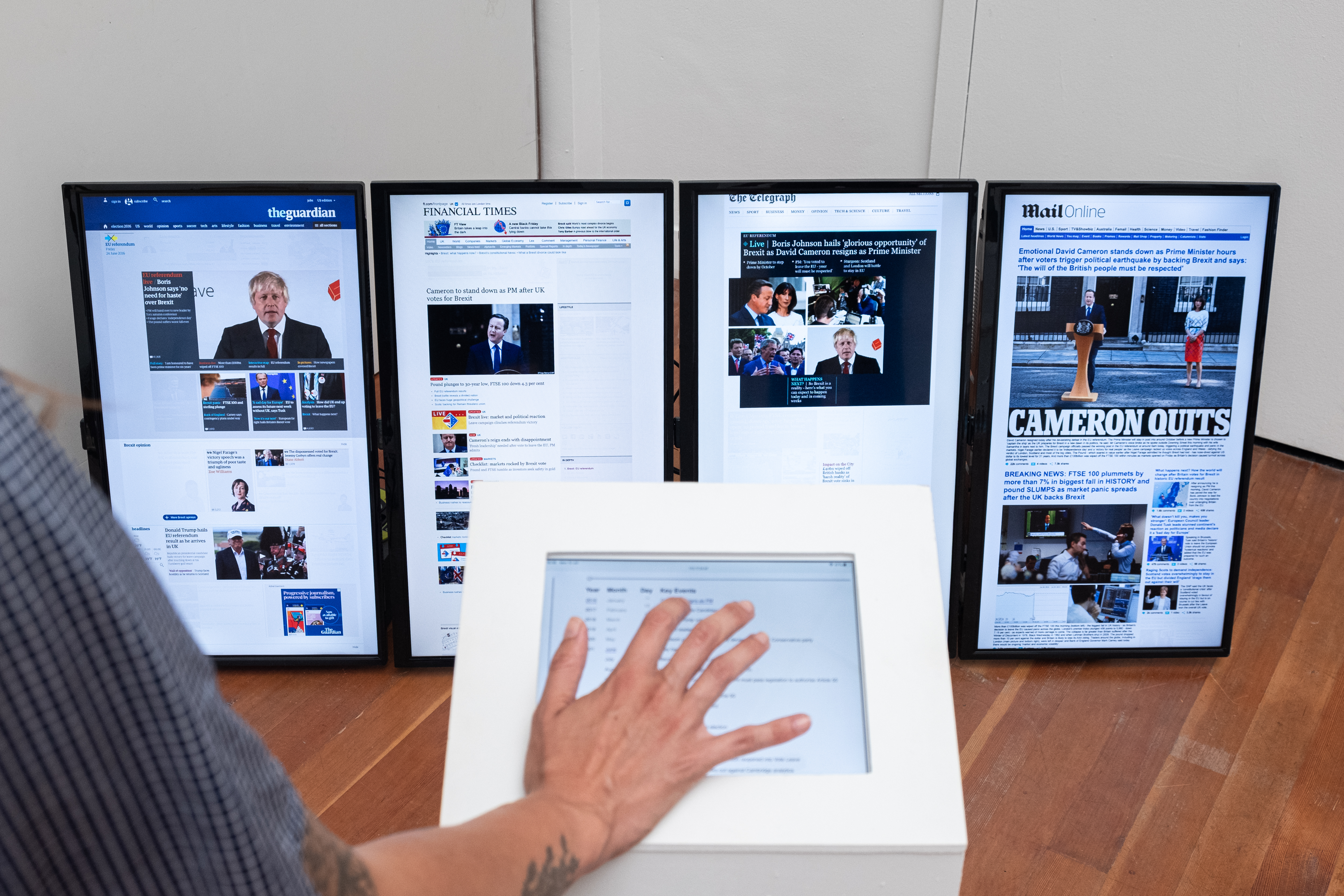 Brexit News Archive installation shot